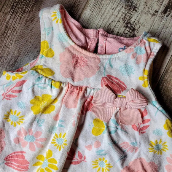 Child of Mine by Carter's Floral and Polka Dot Pastel Baby Girl Outfit Size 0-3m - Picture 10 of 11